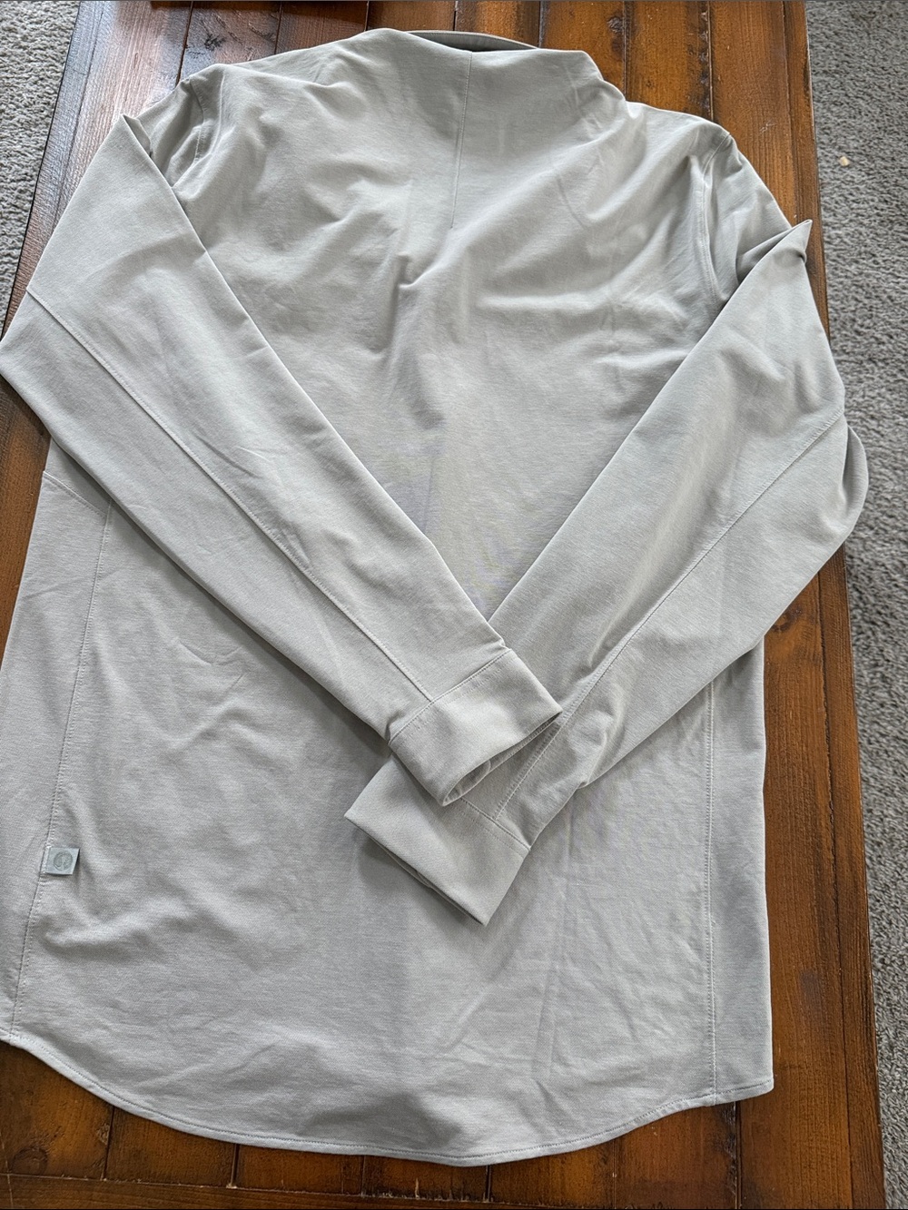 lululemon athletica Men's Button-Down Shirt in Light Beige - Picture 2 of 3